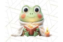 Whimsical Frog Clip Art PNG for Cozy Cottagecore Prints Product Image 4