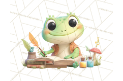 Whimsical Frog Clip Art PNG for Cozy Cottagecore Prints Product Image 5
