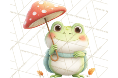 Whimsical Frog Clip Art PNG for Cozy Cottagecore Prints Product Image 4