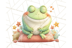 Whimsical Frog Clip Art PNG for Cozy Cottagecore Prints Product Image 5