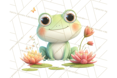 Whimsical Frog Clip Art PNG for Cozy Cottagecore Prints Product Image 3