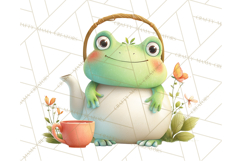 Whimsical Frog Clip Art PNG for Cozy Cottagecore Prints Product Image 2