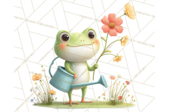 Whimsical Frog Clip Art PNG for Cozy Cottagecore Prints Product Image 5