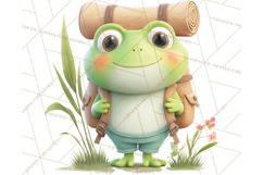 Whimsical Frog Clip Art PNG for Cozy Cottagecore Prints Product Image 2