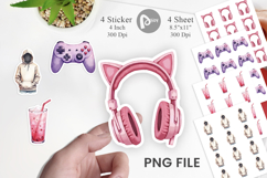 Cozy Gamer Essentials Sticker Product Image 1