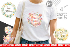 Cozy Garden Tea Quotes Sublimation Product Image 1