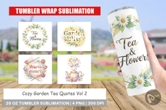 Cozy Garden Tea Quotes Tumbler Product Image 1