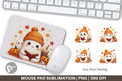 Cozy Reading Ghost Mouse Pad Product Image 1