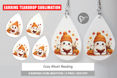 Cozy Reading Ghost Earring Product Image 1