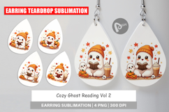 Cozy Reading Ghost Earring Product Image 1