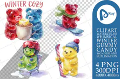 Cozy Gummy Bear Ski Patrol Sublimation Product Image 1