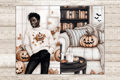 GlamArtZhanna, Cozy Halloween Junk Journal Paper, Spooky Junk Journal Pages, Creepy Collage Sheet, Creepy Scrapbook Paper, African American Girl Junk Journal Kit, Cute Halloween Journal Card, Girl With Pumpkin Journaling Pages, Cozy Halloween Ephemera, Wi