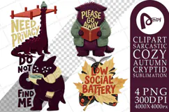 Introvert Autumn Cryptid Art Sublimation Product Image 1