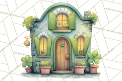 St Patrick’s Day Storybook Town Clipart Irish Village PNG Product Image 3