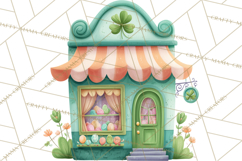 St Patrick’s Day Storybook Town Clipart Irish Village PNG Product Image 2