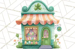 St Patrick’s Day Storybook Town Clipart Irish Village PNG Product Image 2