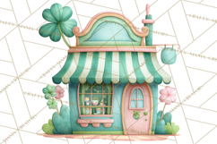 St Patrick’s Day Storybook Town Clipart Irish Village PNG Product Image 3