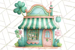 St Patrick’s Day Storybook Town Clipart Irish Village PNG Product Image 3