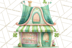 St Patrick’s Day Storybook Town Clipart Irish Village PNG Product Image 4
