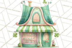 St Patrick’s Day Storybook Town Clipart Irish Village PNG Product Image 4