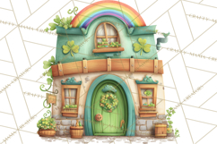 St Patrick’s Day Storybook Town Clipart Irish Village PNG Product Image 5