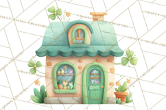 St Patrick’s Day Storybook Town Clipart Irish Village PNG Product Image 5