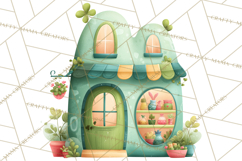 St Patrick’s Day Storybook Town Clipart Irish Village PNG Product Image 2