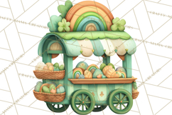 St Patrick’s Day Storybook Town Clipart Irish Village PNG Product Image 2