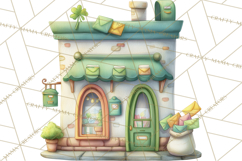 St Patrick’s Day Storybook Town Clipart Irish Village PNG Product Image 4