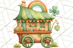 St Patrick’s Day Storybook Town Clipart Irish Village PNG Product Image 3