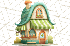 St Patrick’s Day Storybook Town Clipart Irish Village PNG Product Image 3