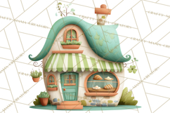 St Patrick’s Day Storybook Town Clipart Irish Village PNG Product Image 5