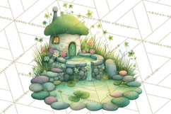 St Patrick’s Day Storybook Town Clipart Irish Village PNG Product Image 2