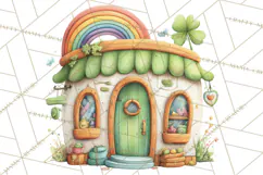 St Patrick’s Day Storybook Town Clipart Irish Village PNG Product Image 5
