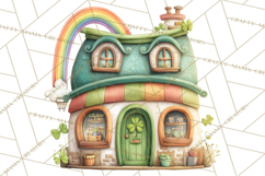 St Patrick’s Day Storybook Town Clipart Irish Village PNG Product Image 2