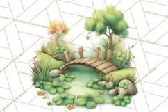 St Patrick’s Day Storybook Town Clipart Irish Village PNG Product Image 5