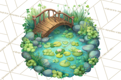 St Patrick’s Day Storybook Town Clipart Irish Village PNG Product Image 2