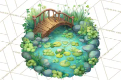 St Patrick’s Day Storybook Town Clipart Irish Village PNG Product Image 2