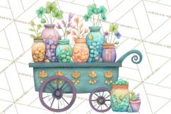 St Patrick’s Day Storybook Town Clipart Irish Village PNG Product Image 5