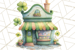 St Patrick’s Day Storybook Town Clipart Irish Village PNG Product Image 5
