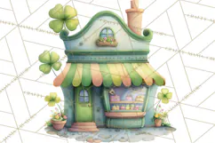 St Patrick’s Day Storybook Town Clipart Irish Village PNG Product Image 5