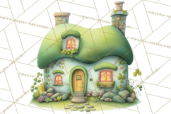 St Patrick’s Day Storybook Town Clipart Irish Village PNG Product Image 4