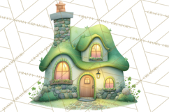 St Patrick’s Day Storybook Town Clipart Irish Village PNG Product Image 5