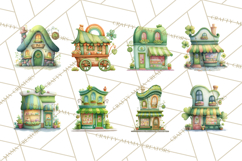 St Patrick’s Day Storybook Town Clipart Irish Village PNG Product Image 6