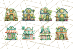 St Patrick’s Day Storybook Town Clipart Irish Village PNG Product Image 3
