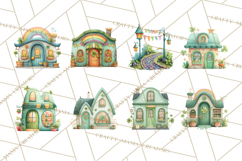 St Patrick’s Day Storybook Town Clipart Irish Village PNG Product Image 8