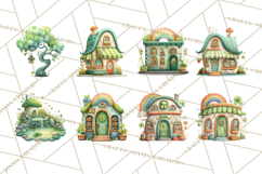 St Patrick’s Day Storybook Town Clipart Irish Village PNG Product Image 5