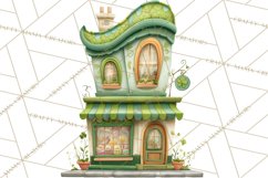 St Patrick’s Day Storybook Town Clipart Irish Village PNG Product Image 4