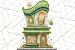 St Patrick’s Day Storybook Town Clipart Irish Village PNG Product Image 4