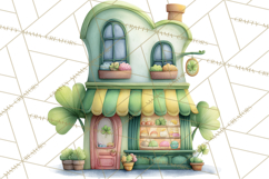 St Patrick’s Day Storybook Town Clipart Irish Village PNG Product Image 5